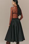 The Jacie Faux-Leather Midi Skirt by Maeve