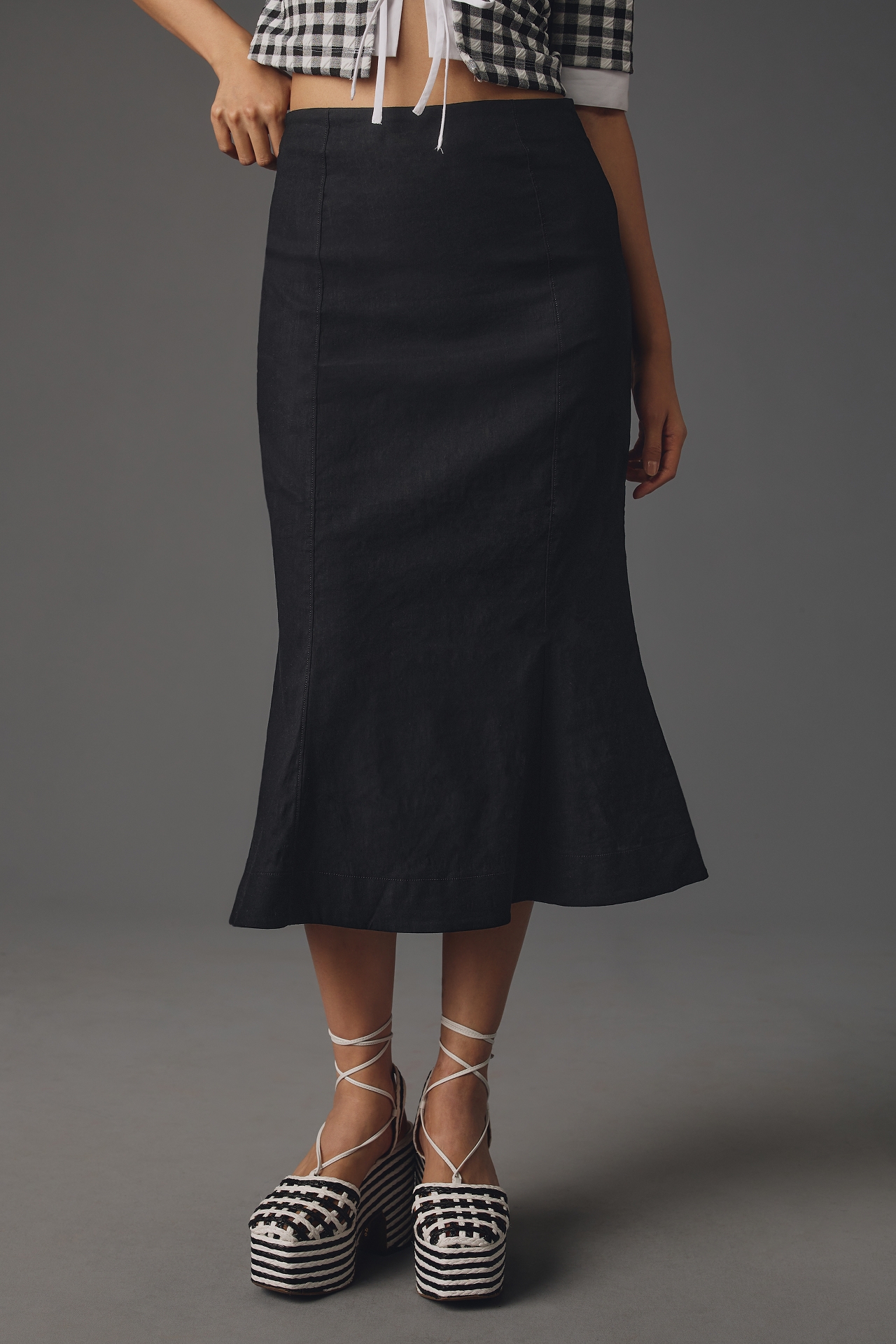 The Cecily Fit & Flare Midi Skirt by Maeve