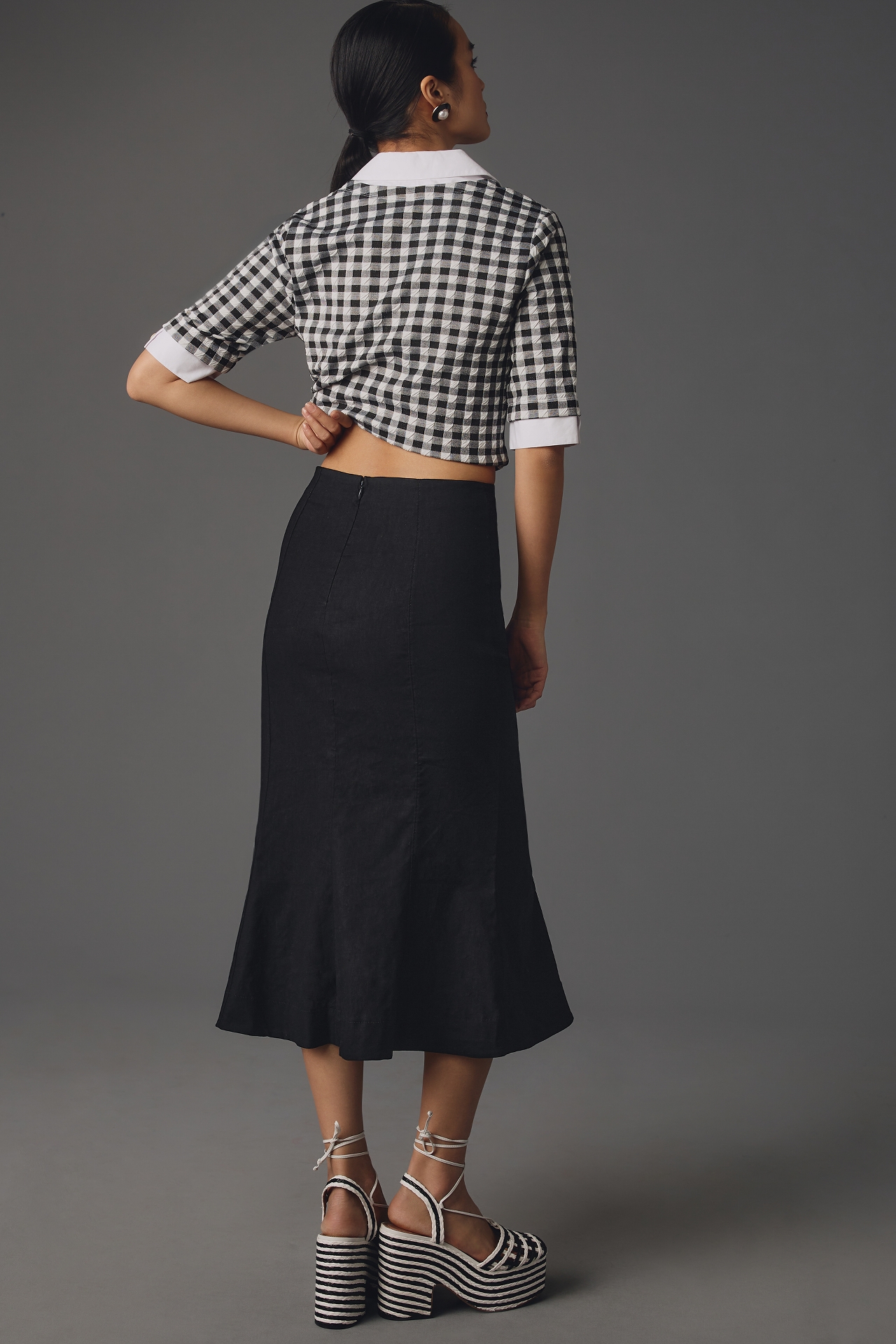 The Cecily Fit & Flare Midi Skirt by Maeve