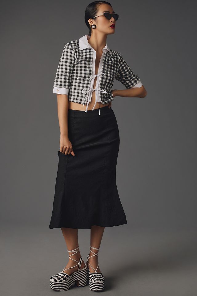 Flared midi skirt hotsell