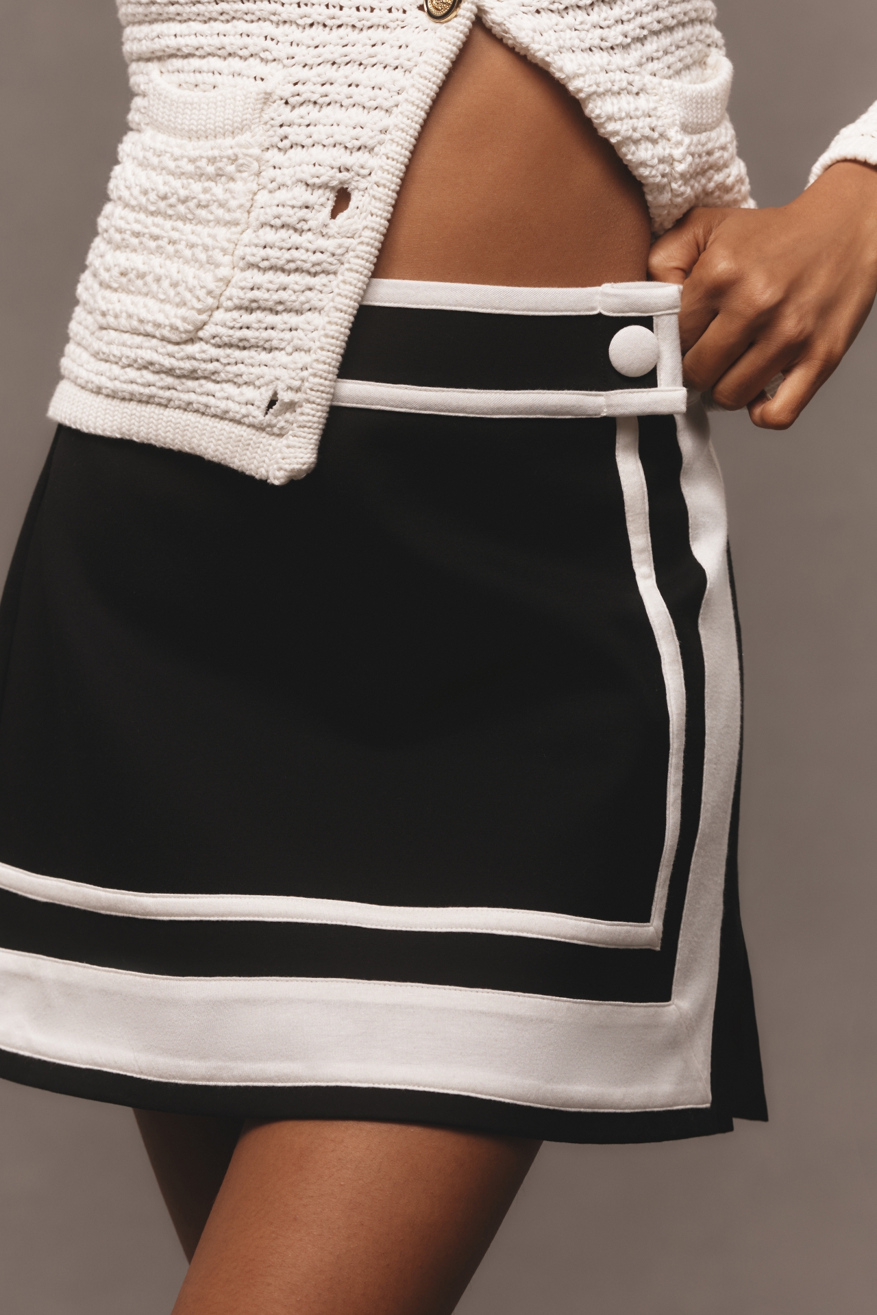 Maeve Sporty Colorblock Mini Skirt