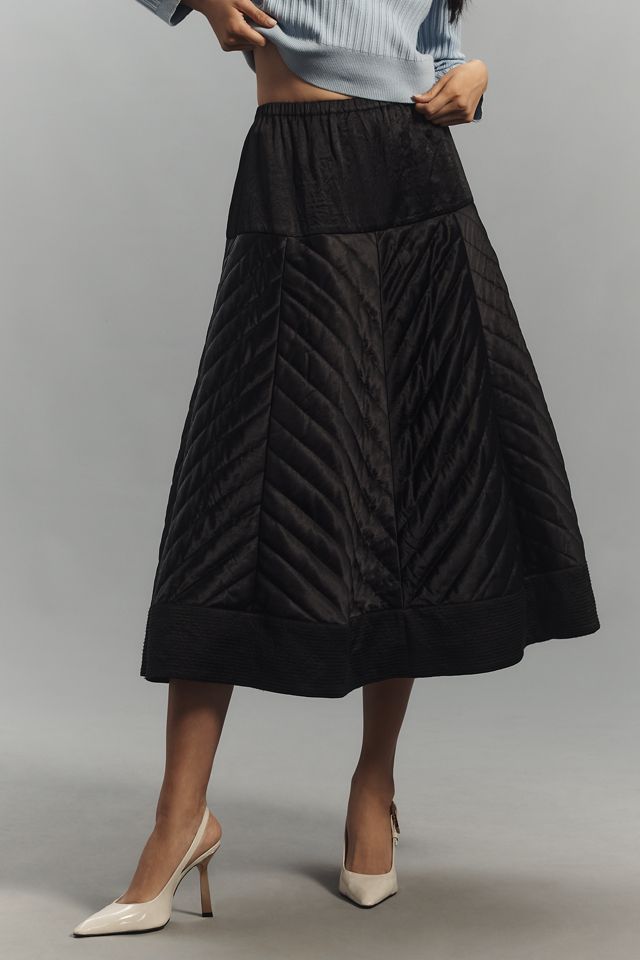 Hope for Flowers by Tracy Reese Quilted Full Midi Skirt #1