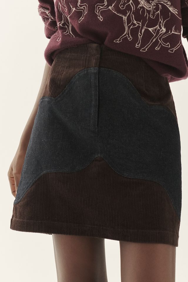 Plenty by Tracy Reese Two-Tone Corduroy Mini Skirt #1