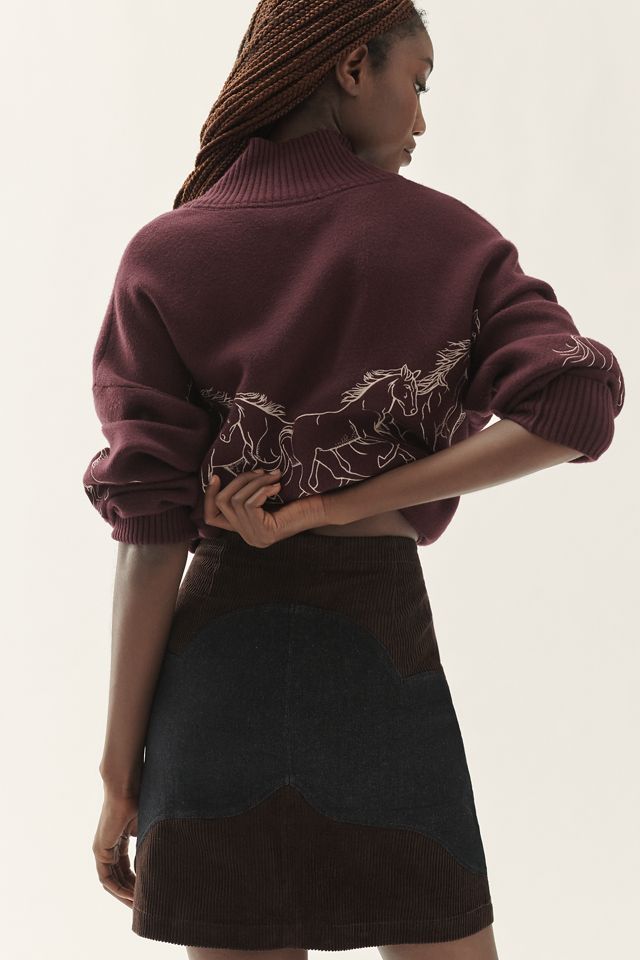 Plenty by Tracy Reese Two-Tone Corduroy Mini Skirt #2