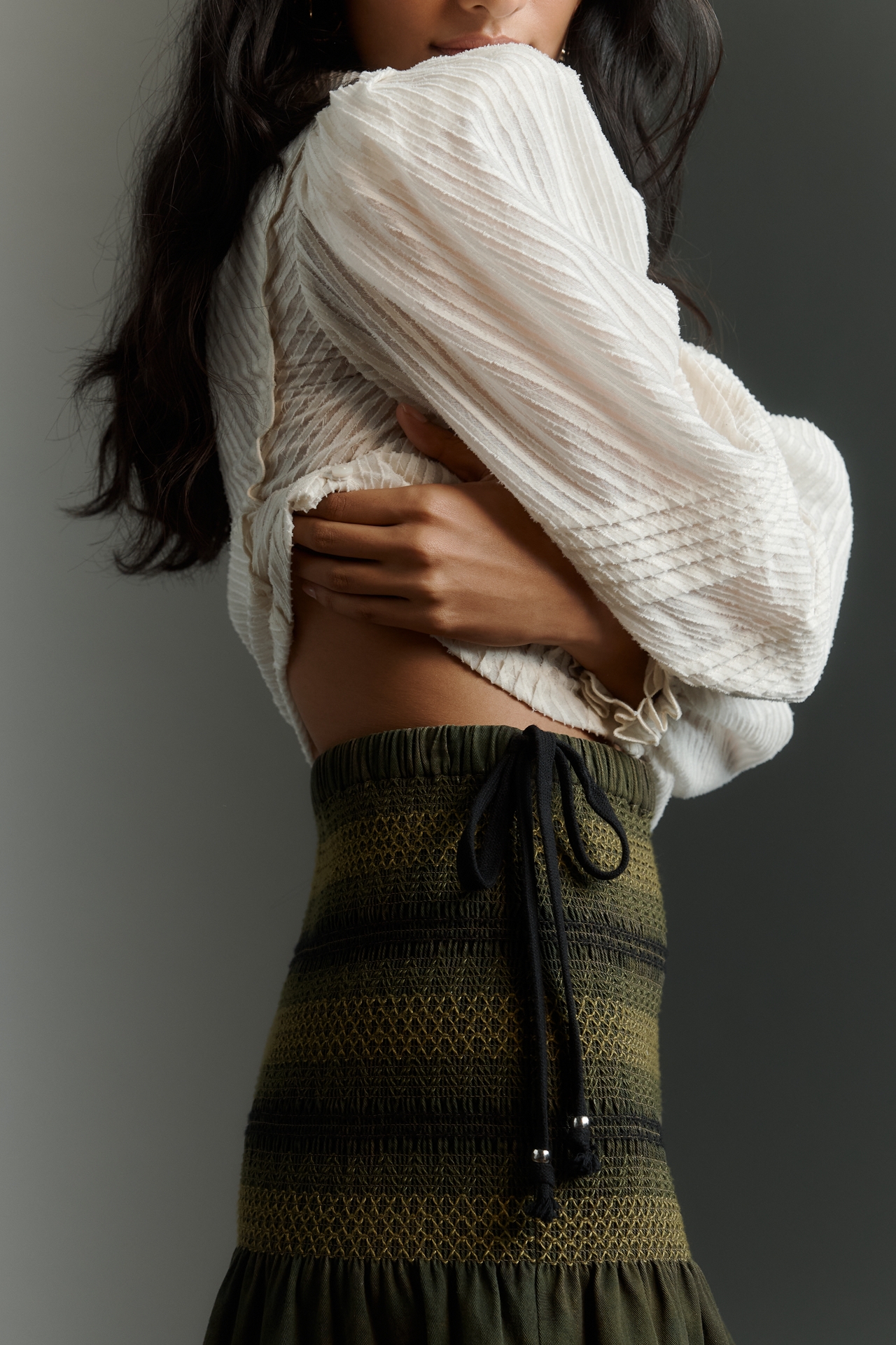 Hope for Flowers by Tracy Reese Smocked Mini Skirt