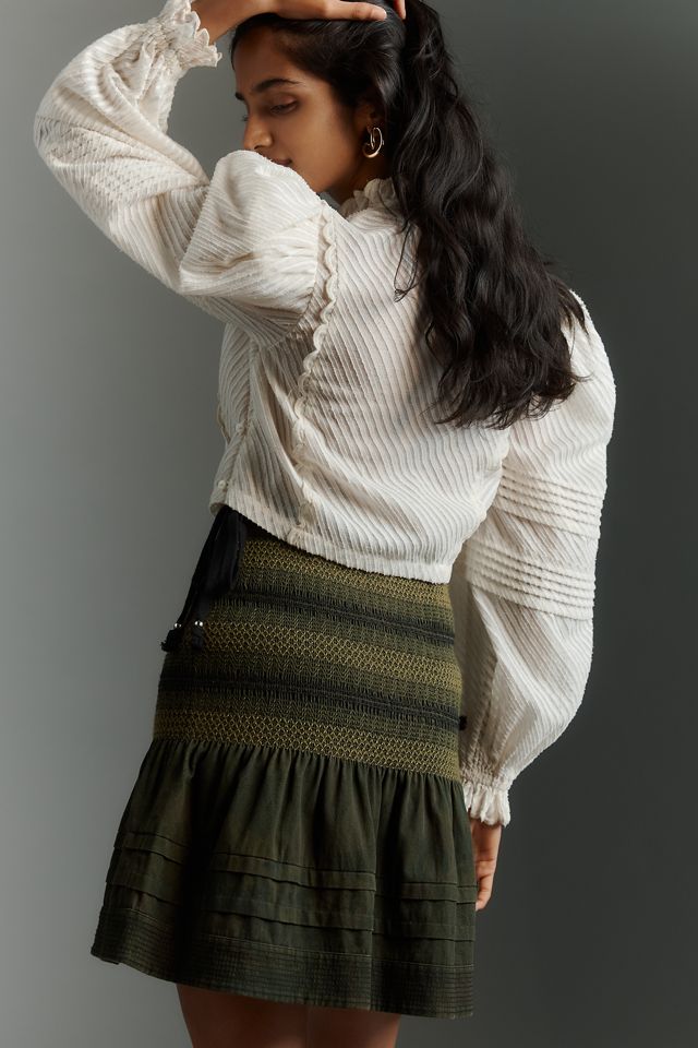 Hope for Flowers by Tracy Reese Smocked Mini Skirt #3