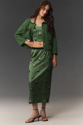 Hope for Flowers by Tracy Reese Embellished Pencil Skirt