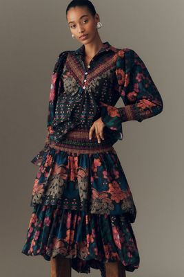 Hope for Flowers by Tracy Reese Double Bubble Midi Skirt