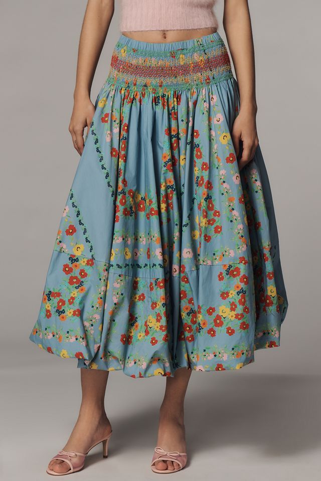 Hope for Flowers by Tracy Reese Bubble-Hem Midi Skirt #1