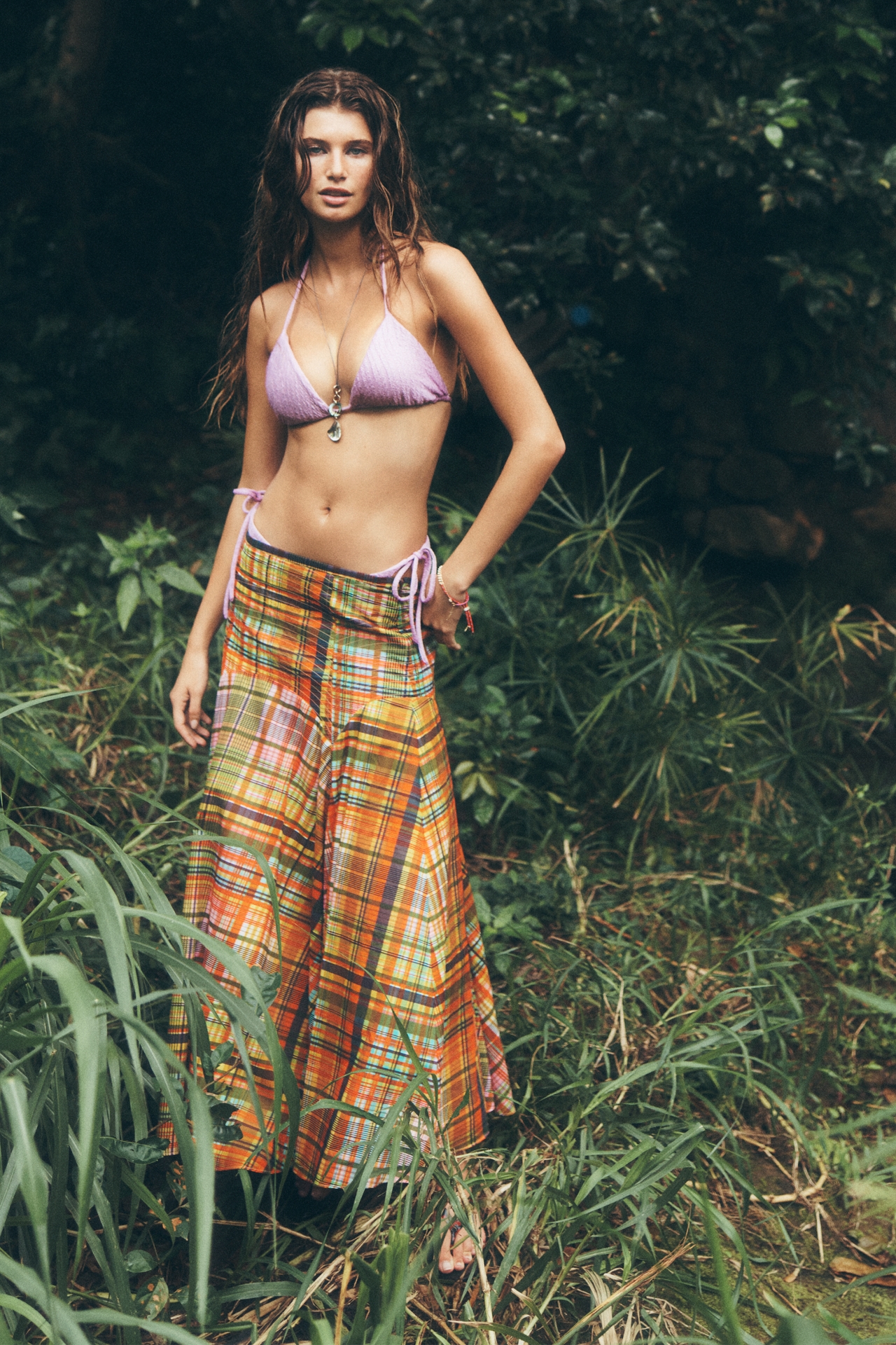 Hope for Flowers by Tracy Reese Plaid Circle Maxi Skirt