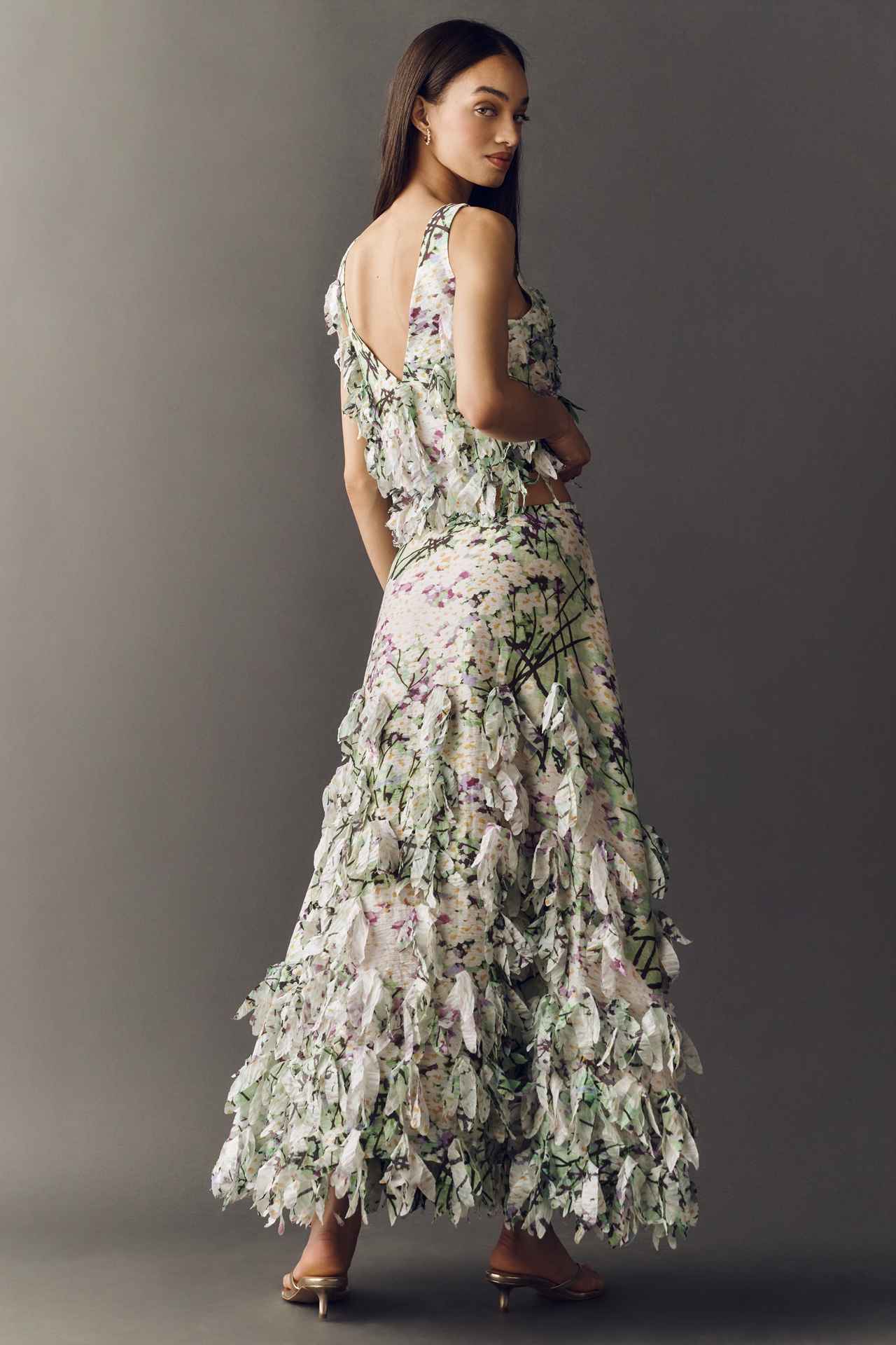 Hope for Flowers by Tracy Reese Textured Midi Skirt