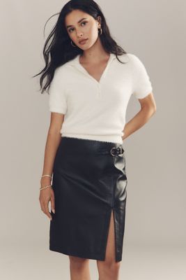 Maeve Basque-Waist Flirty Mini Skirt