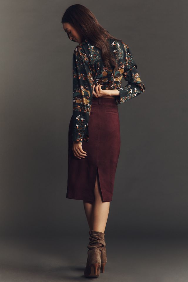 Retrofete Marcella Suede Midi Skirt #3