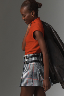 Retroféte Farrimma Pleated Mini Skirt In Black