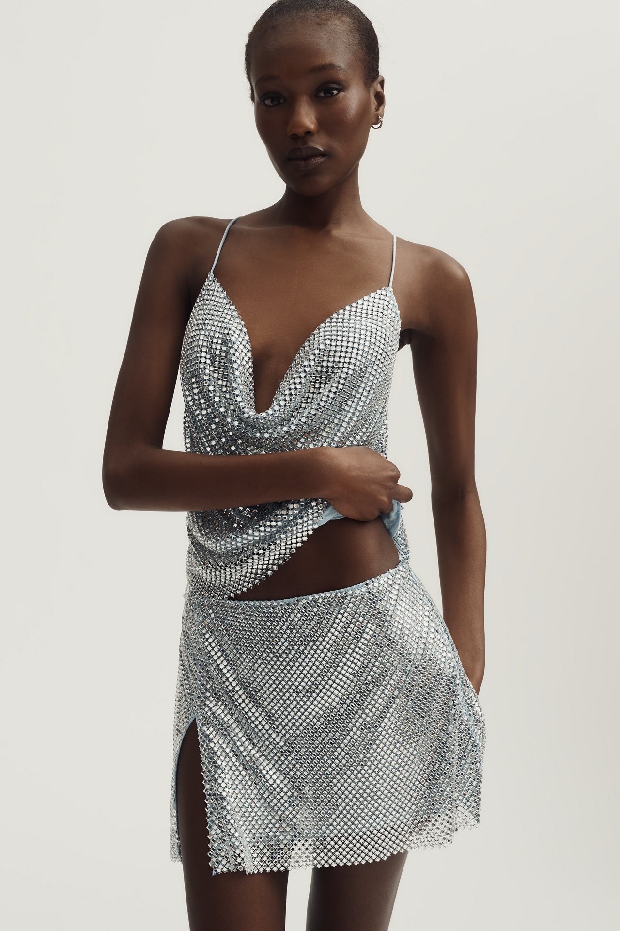 Retrofete Pax Embellished Mini Skirt