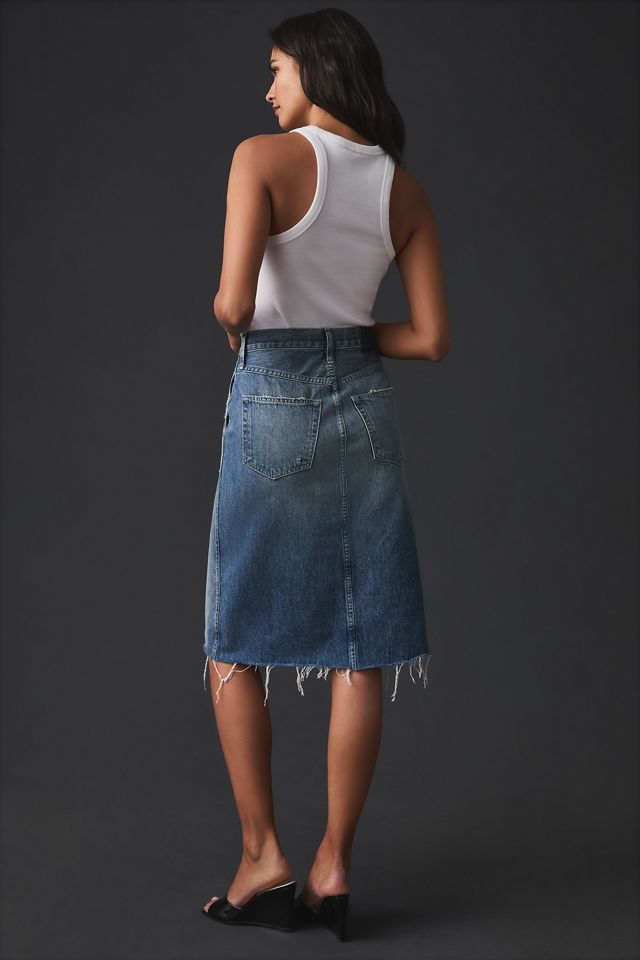 AMO Welder Denim Midi Skirt #2