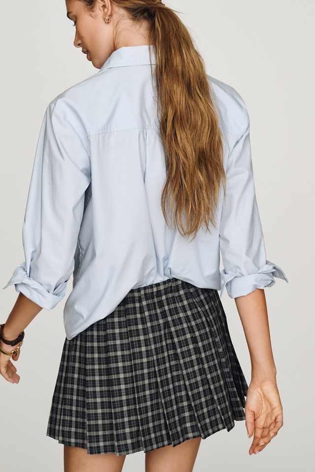 Good American Faux-Suede Pleated Mini Skort #3