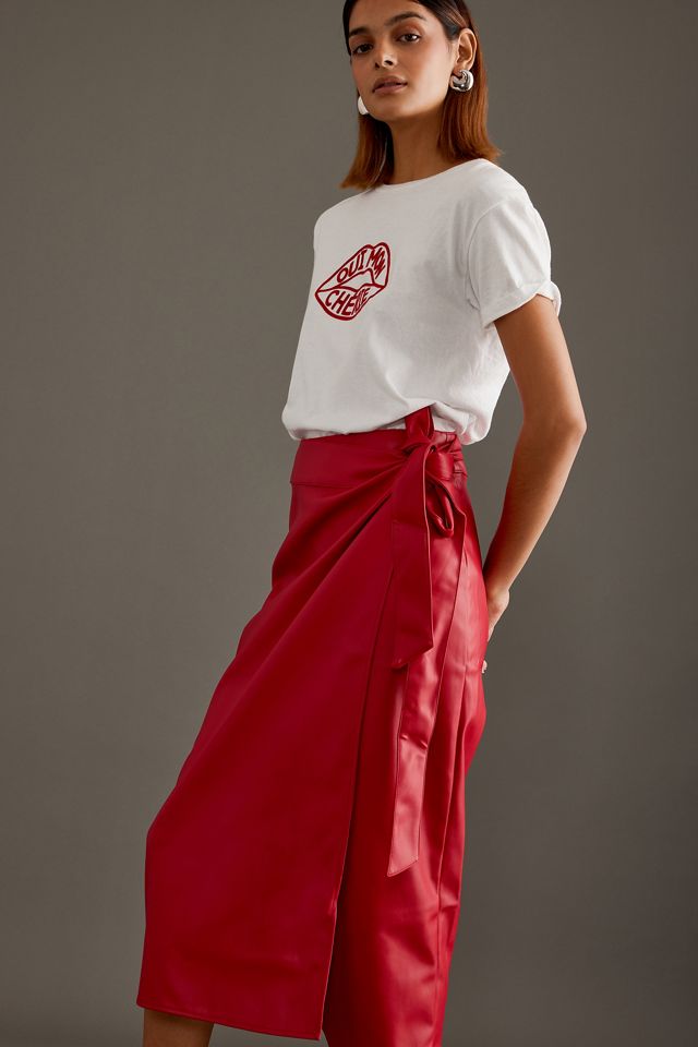 Never Fully Dressed Jaspre Gonna Midi in Finta Pelle #3