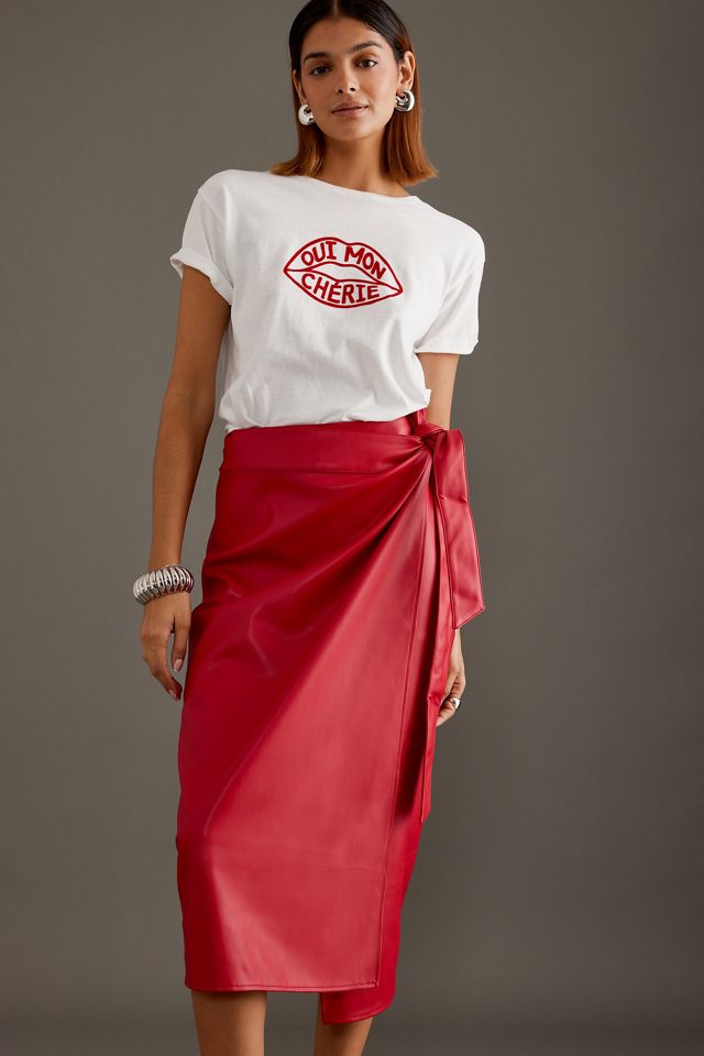 Never Fully Dressed Jaspre Gonna Midi in Finta Pelle #2