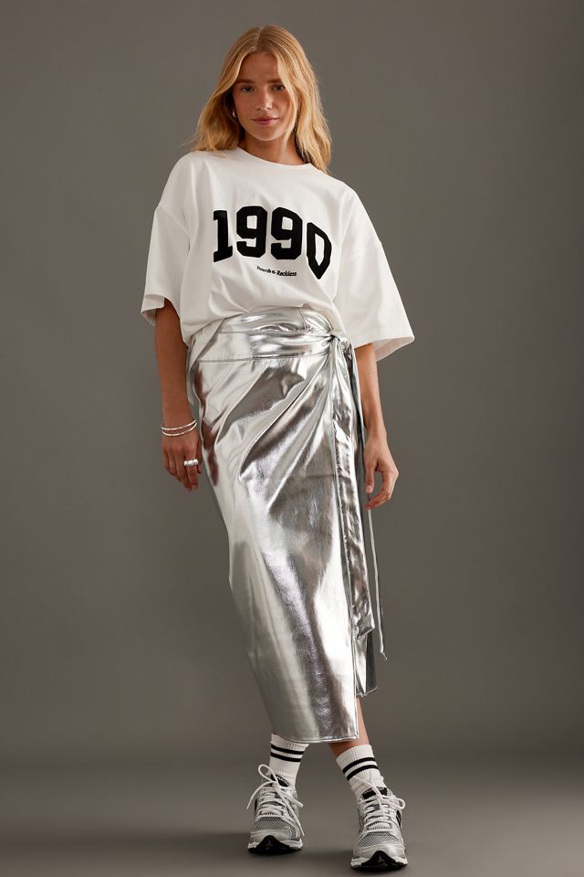 Never Fully Dressed Jaspre Chrome Midi Skirt #3