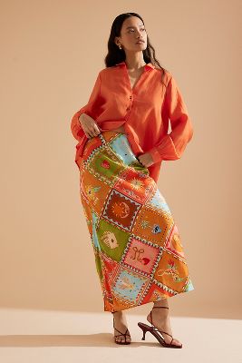 Dorris Maxi Skirt taille: Uk 6 chez Anthropologie - Never Fully Dressed - Modalova