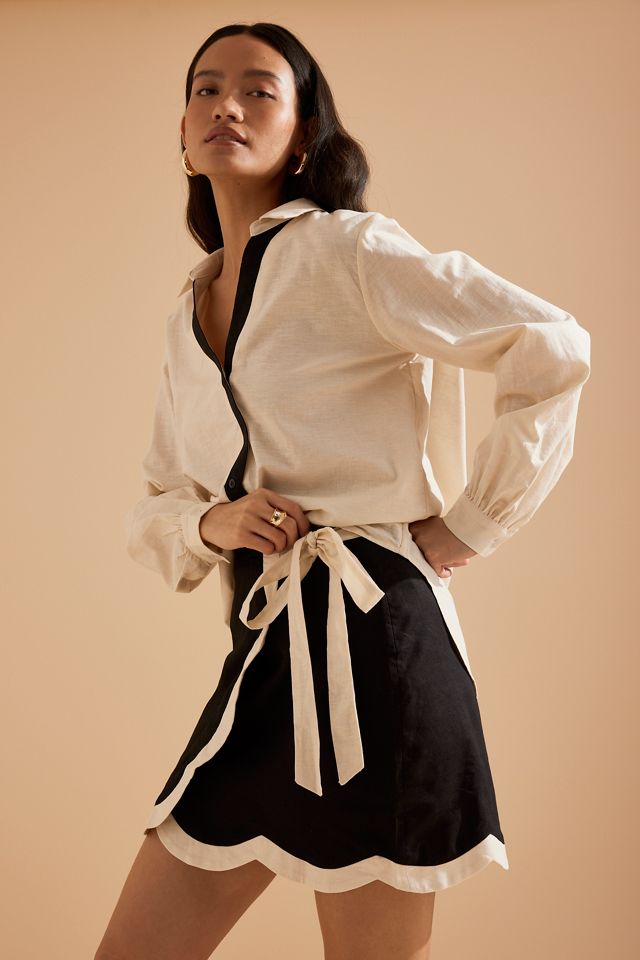 Never Fully Dressed Jaspre Linen-Blend Mini Skirt #2