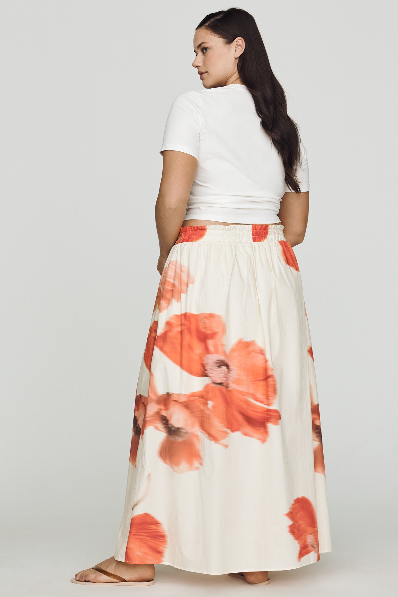 Never Fully Dressed Plus Cotton Floral Maxi Skirt
