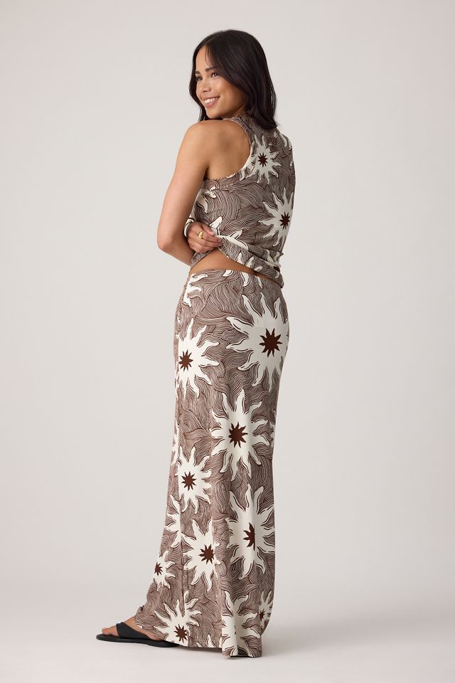 Falda Maxi Acanalada Dorris Chocolate Soleil de Never Fully Dressed #4