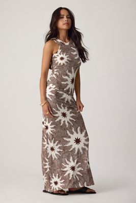 Falda Maxi Acanalada Dorris Chocolate Soleil de Never Fully Dressed