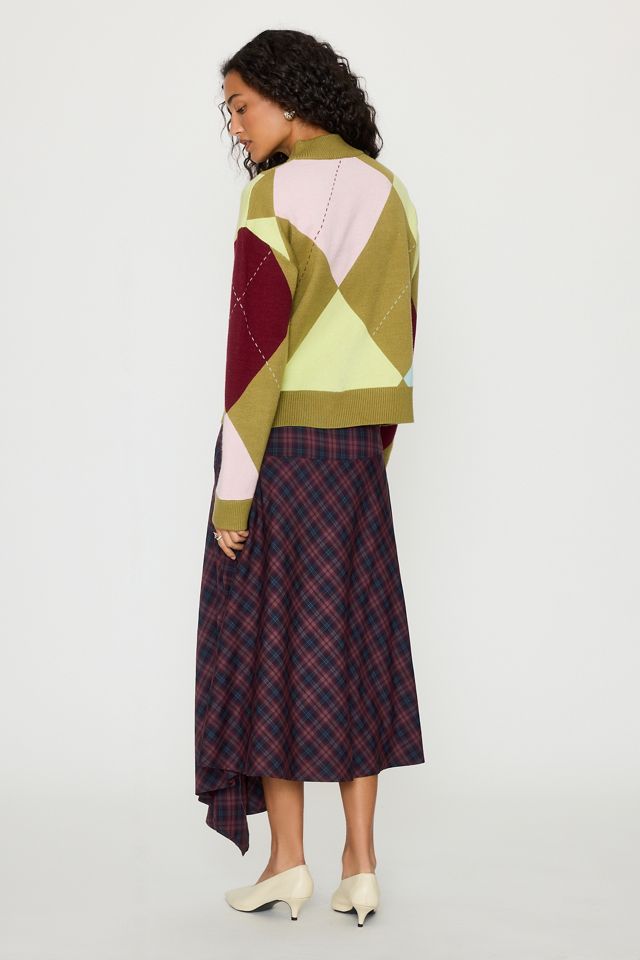 Falda Midi Asimétrica de Cuadros Never Fully Dressed #5