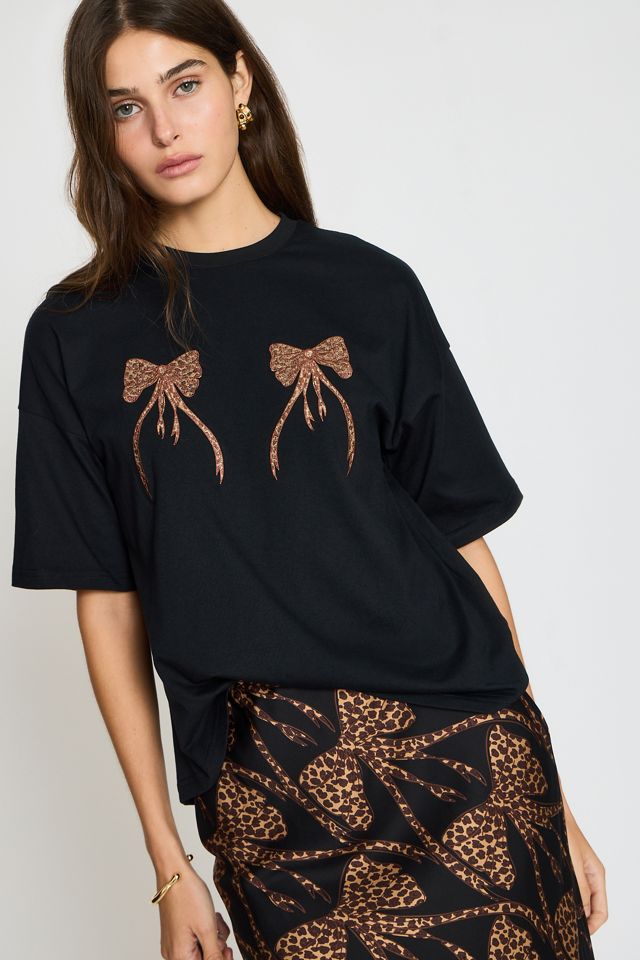 Gonna Midi con Fiocco Leopardato Maeva Never Fully Dressed #1