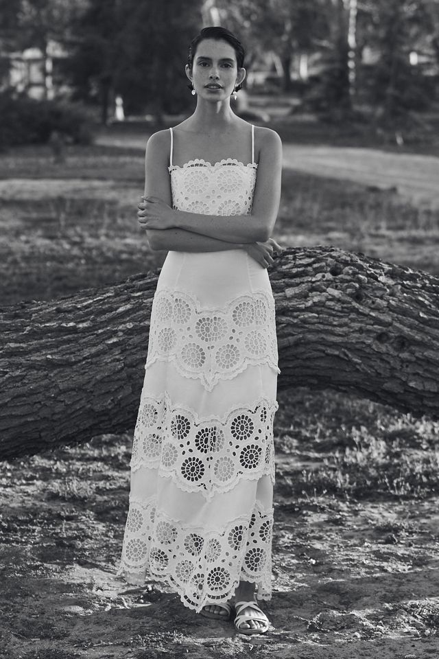 RAISSA Lace Midi Skirt | Anthropologie