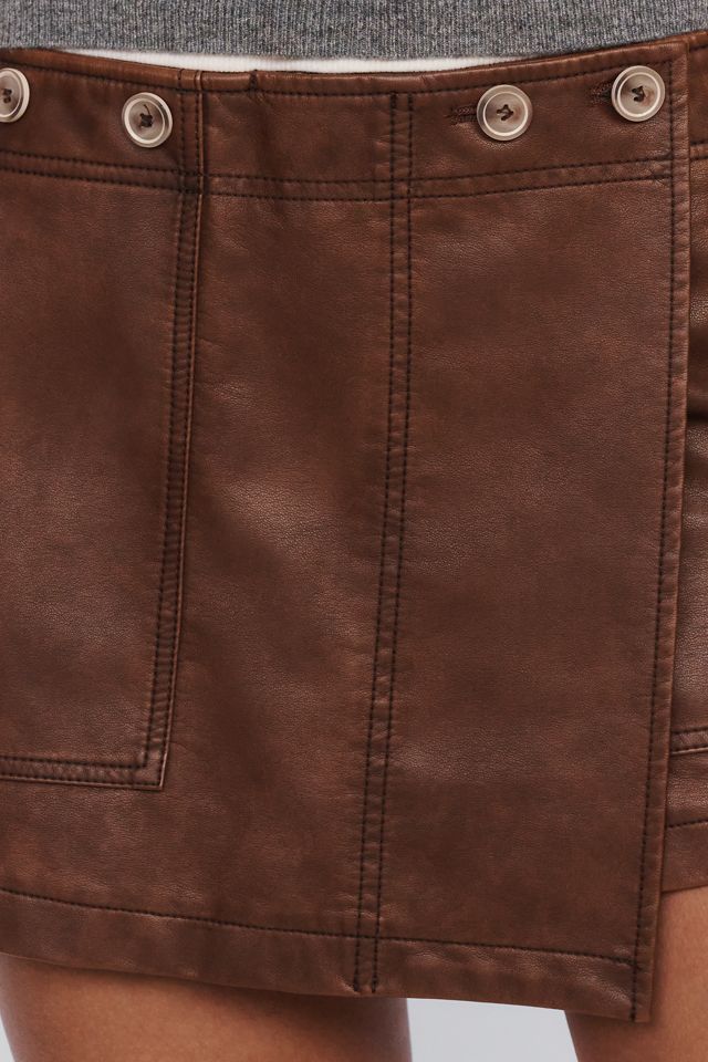Pilcro Faux Leather Mini Skort #1