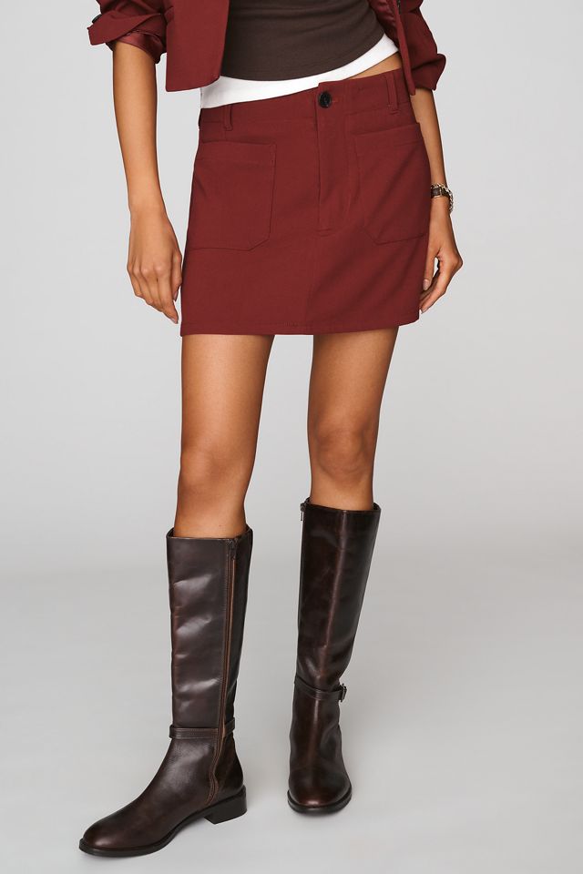 Maeve Colette Menswear Mini Skort in Magic Fabric #1