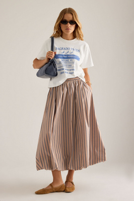 By Anthropologie Bubble Hem Midi Skirt