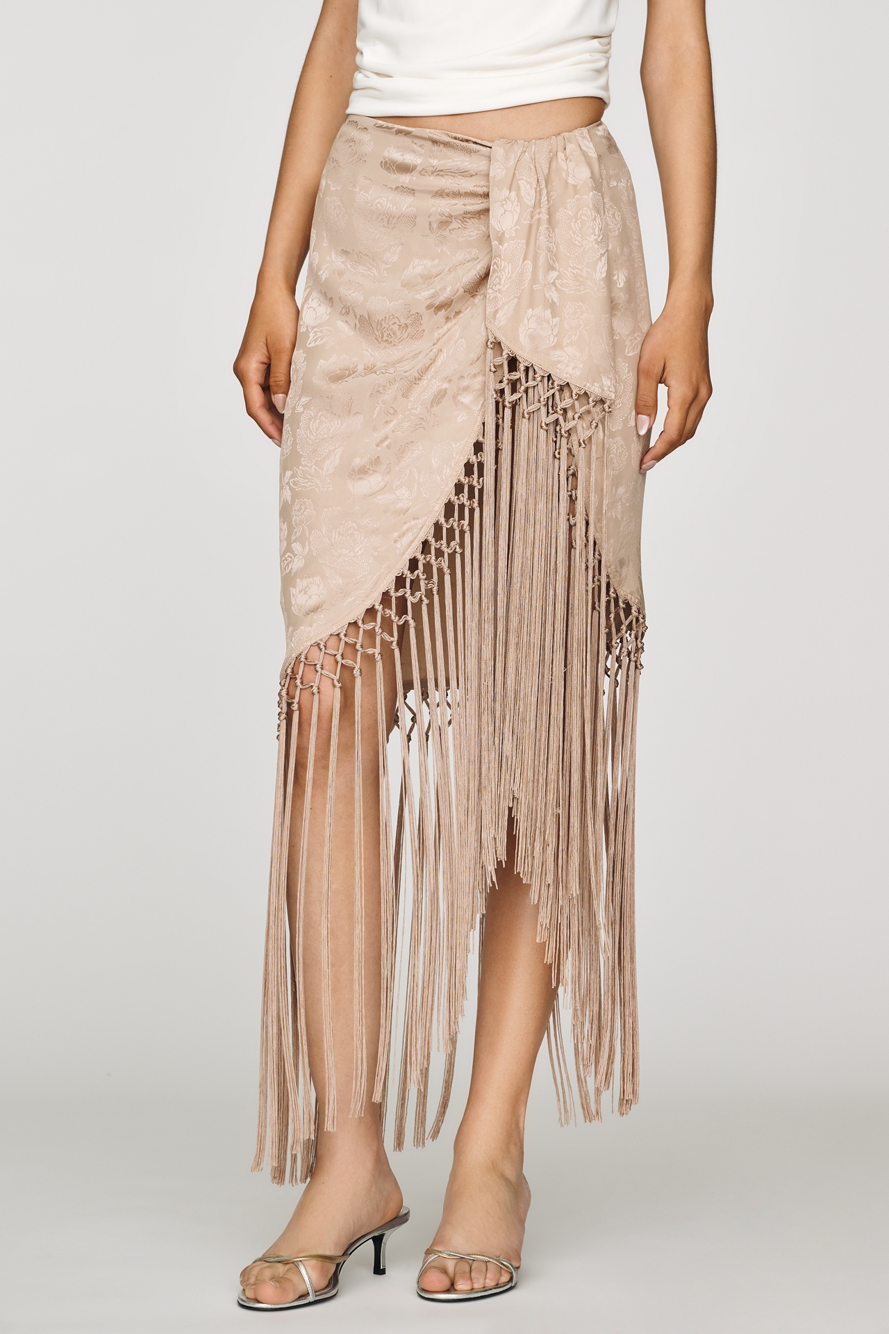 Ronny Kobo Frances Silk Blend Mini Skirt