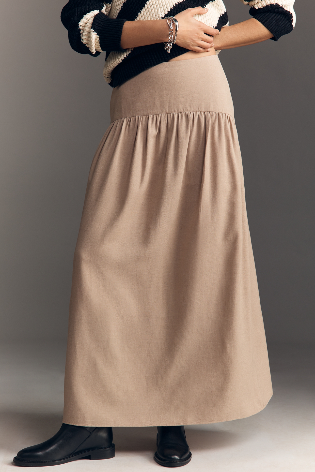 Bayse Delphine Drop-Waist Maxi Skirt