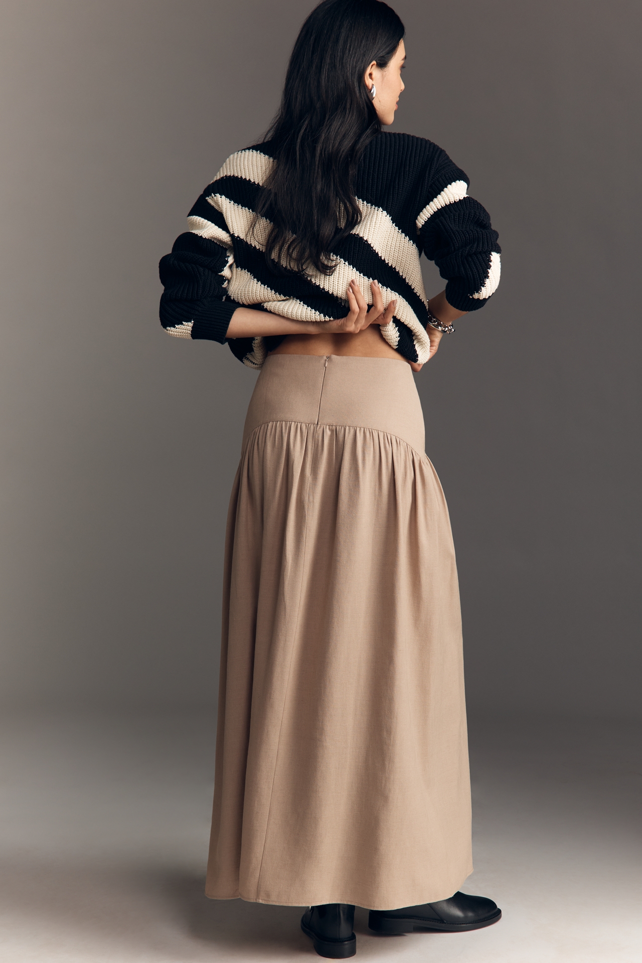 Bayse Delphine Drop-Waist Maxi Skirt