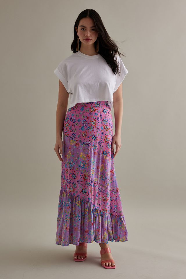 FéRí Ebony Tiered Midi Skirt | Anthropologie UK