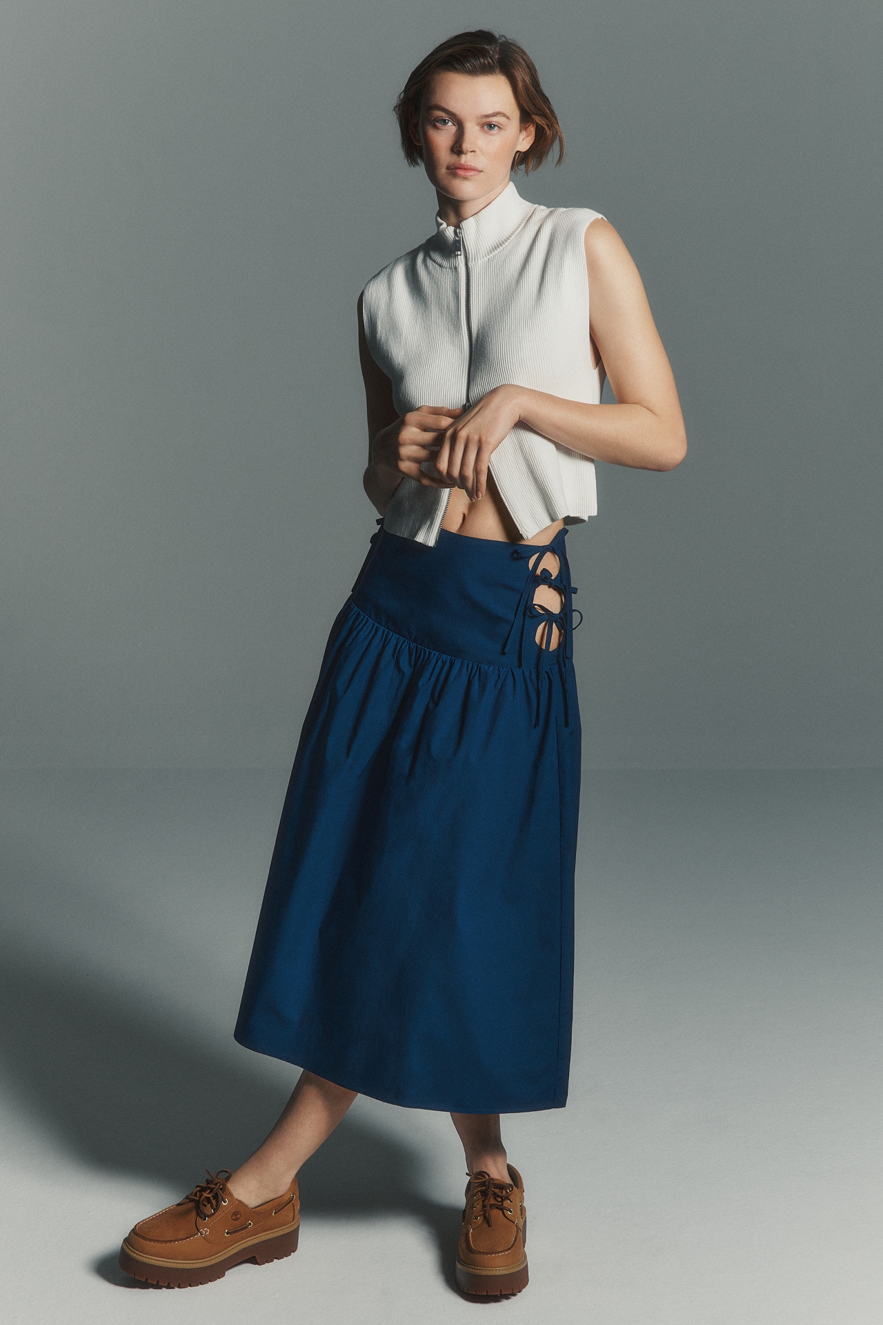 Allina Liu Break Midi Skirt