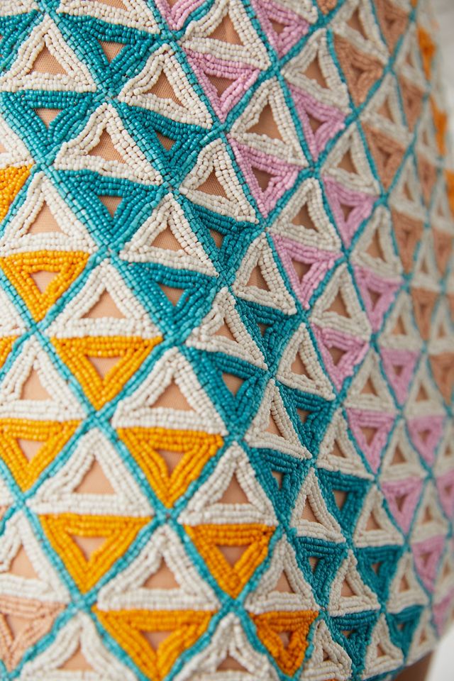 Slim Hand-Beaded Mini Skirt #1