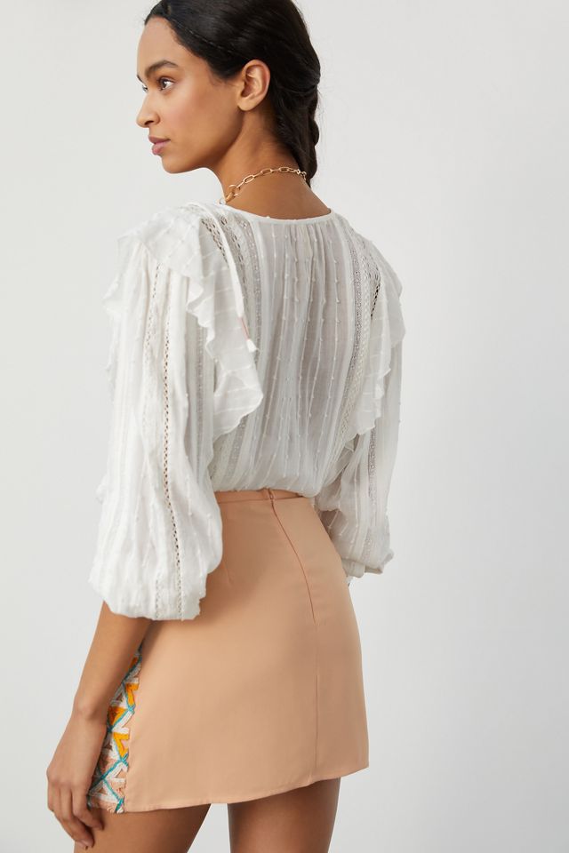 Slim Hand-Beaded Mini Skirt #2