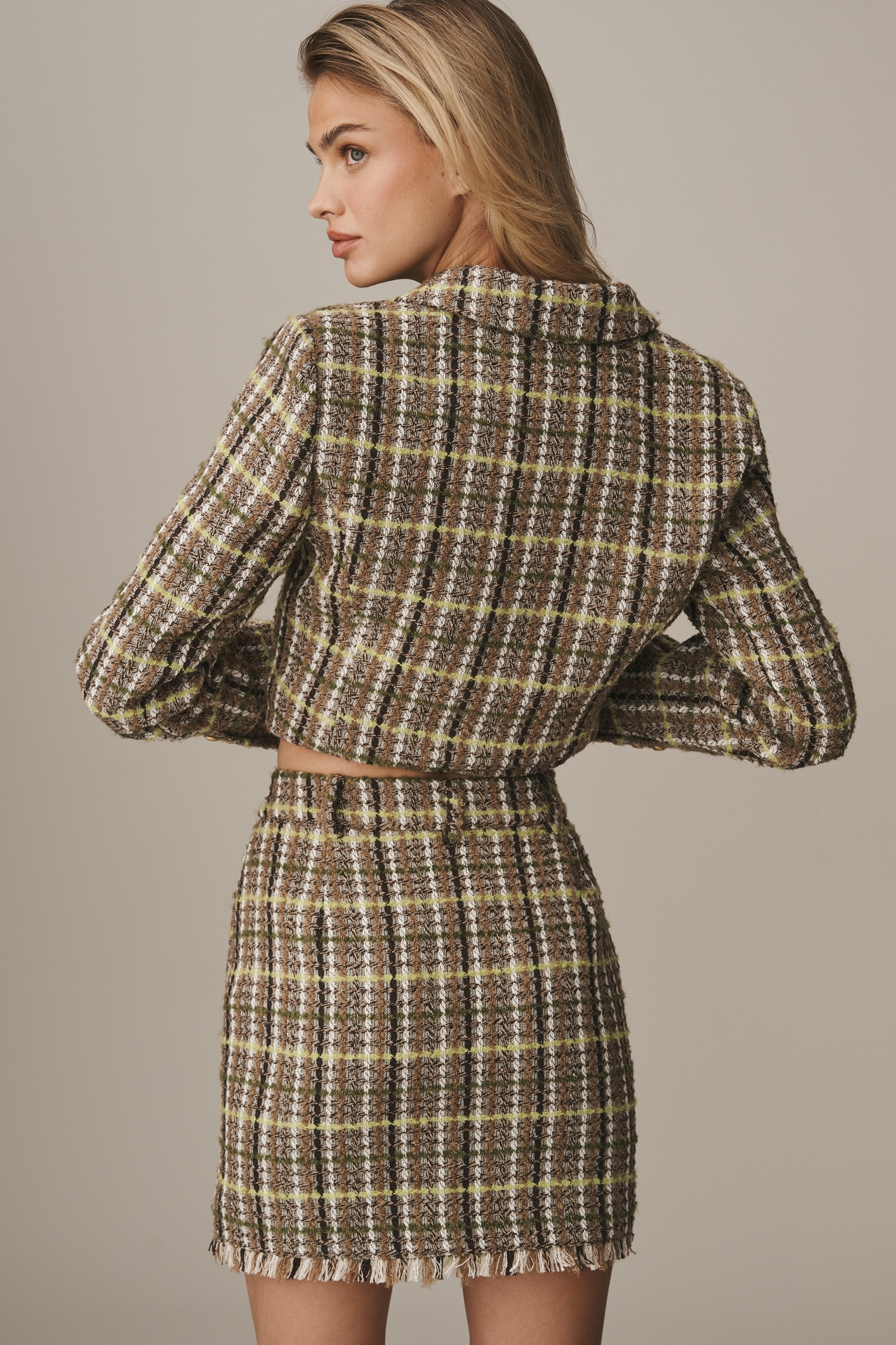 Walter Baker Melanie Tweed Mini Skirt