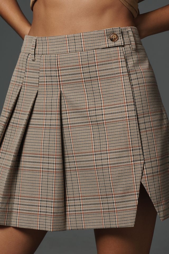 Walter Baker Sia Pleated Wrap Mini Skirt #1