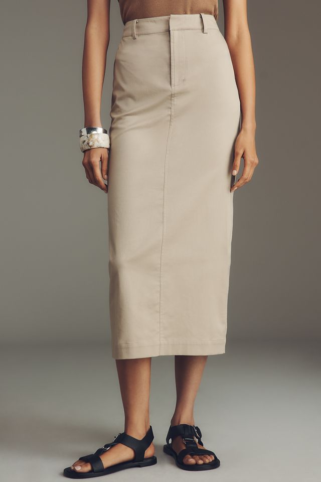 SER.O.YA Majed Cotton Stretch Midi Skirt #1