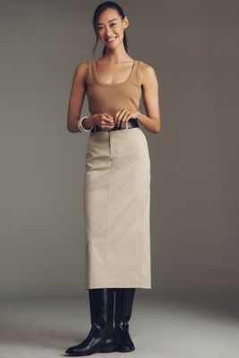 SER.O.YA Majed Cotton Stretch Midi Skirt