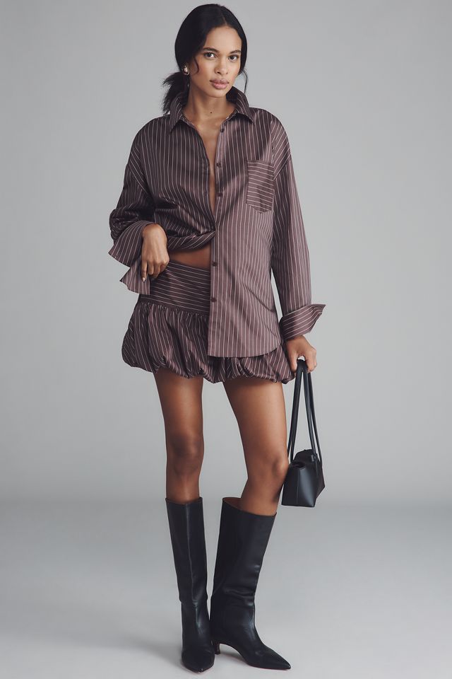 SER.O.YA Soleil Mini Bubble-Hem Skirt #1