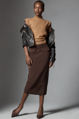 Ser.o.ya Opal Knit Midi Skirt In Brown