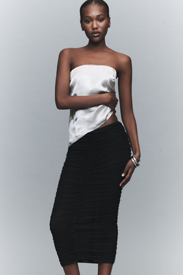 SER.O.YA Auralee Mesh Midi Skirt | Anthropologie