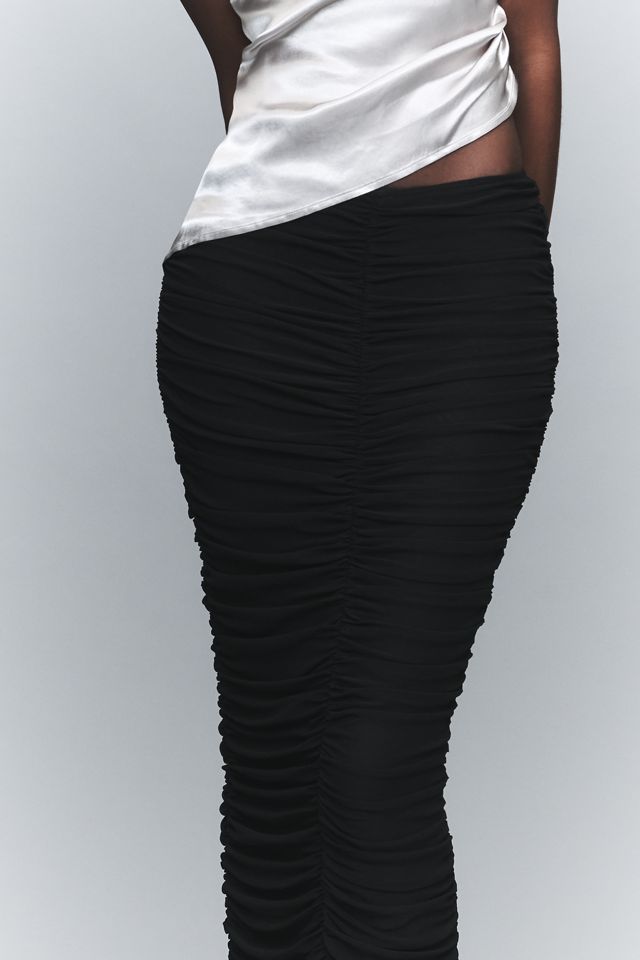 SER.O.YA Auralee Mesh Midi Skirt | Anthropologie